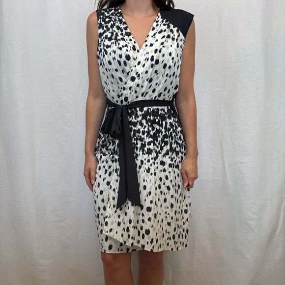 NWT Anthropologie Catherine Malandrino Cheetah Print Sleevless Wrap Dress - Picture 1 of 10